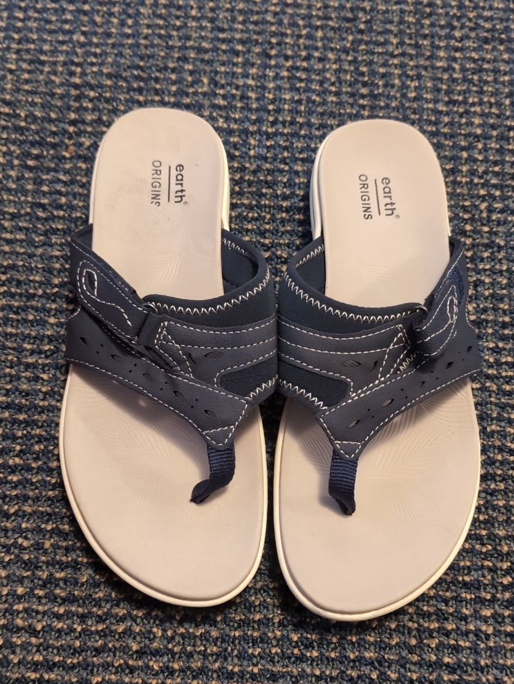 Earth Origins Blue and White Sandals